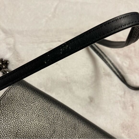 Coach 36335 Gunmetal Metallic Pebble Leather Crosstown Crossbody Bag - Picture 4 of 14